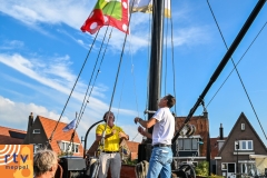 Meppel 15 augustus 2024: Historische schepen doen Meppel aan.