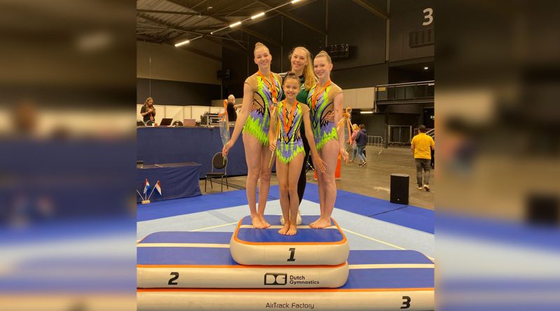 FC Meppel trio wint goud op NK acrogym, foto FC Meppel